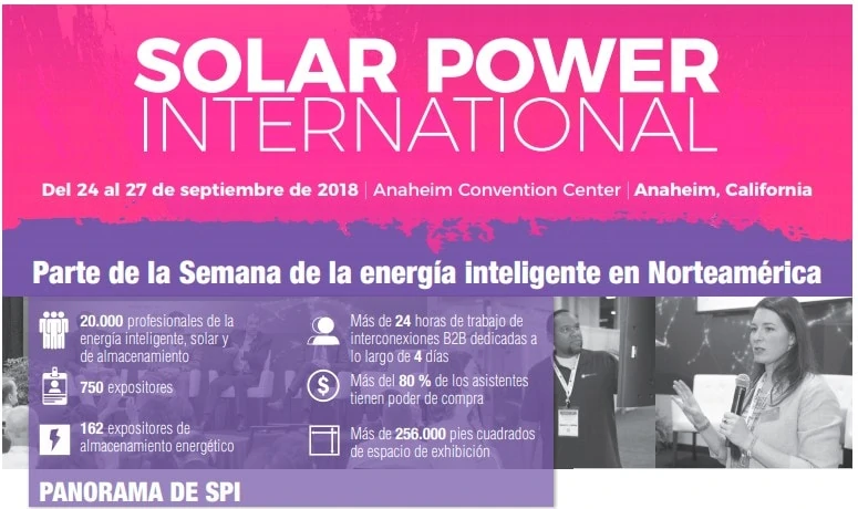 Semana dela energía inteligente en  Norteamérica – Del 24 al 27 de septiembre de 2018